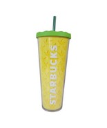 Starbucks 2014 Pineapple Cold Cup Tumbler Venti 24oz Green Lid Yellow Rare - €41,77 EUR