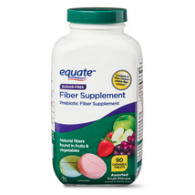 Equate Fiber Supplement Assorted Fruit Flavors Chewable Tablets 90 Count - £19.81 GBP