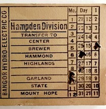Railway Transfer Tickets Maine Bangor Hydro Electric Hampden Division #1... - £10.81 GBP