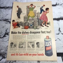 Vintage 1956 Print Ad Lux Dish Detergent House Keeping Advertising Art - $9.89