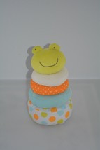 Carter&#39;s Plush Baby Soft Ring Stacker Frog Teether Toy Infant Learning H... - £9.14 GBP