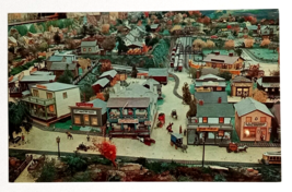 Indoor Miniature Village Sleepy Hollow at Dusk PA Dexter Press UNP Postcard 1962 - £3.98 GBP