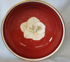 Susie Cooper Wedgwood Azalea Maroon Cereal Bowl, Pair - £39.80 GBP