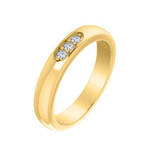 0.50 Karat Runde Künstlicher Diamant 18K Gelbgold Versilbert 3-Stone Herren Ring - £262.09 GBP