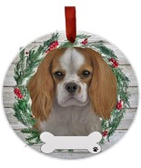 King Charles Cavalier Dog Wreath Ornament Personalizable Christmas Tree ... - $19.16 CAD
