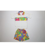Vtg 70s 80s Streetwear Girls 10 Distressed 2 Piece Hawaiian Flower Polo ... - $55.50 CAD