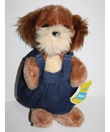 R Dakin Nature Babies Maw Dawg Dog Plush 31-2947 Denim Dress Soft Toy Vt... - €15,24 EUR
