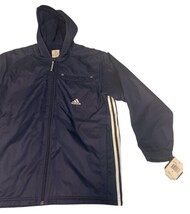 Adidas Men’s ClimaProof Wind GC Shell Jacket Navy White Size S Hooded NWT image 3