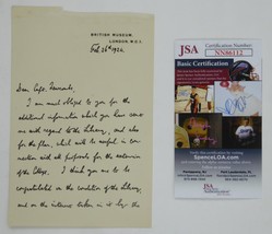 Sir Frederic G Kenyon Signed Autographed Hand Written Letter ALS JSA COA - £197.37 GBP