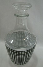 Small French Decanter Black White Gingham Check Vinegar Bottle Jar France - £15.40 GBP