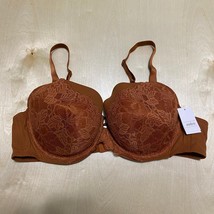 Auden 46C Women&#39;s Lightly Lined Balconette Bra in Auburn Brown Underwire - $19.60