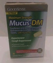 GoodSense Maximum Strength Mucus DM, 12 Hour Expectorant, 14 Ext Release... - $8.59