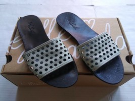 Loeffler Randall Women Sybil-N Slip Flat Sandals Mint/Black US Size 6B Pre-owned - £16.09 GBP