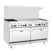 NEW HEAVY 60&quot; RANGE 2 BURNERS 48&quot; GRIDDLE  2 FULL OVENS STOVE  LP or NAT... - £3,364.06 GBP