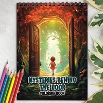 Mysteries Behind the Door Spiral-Bound Coloring Book for Adult, Stress Relief - £15.99 GBP