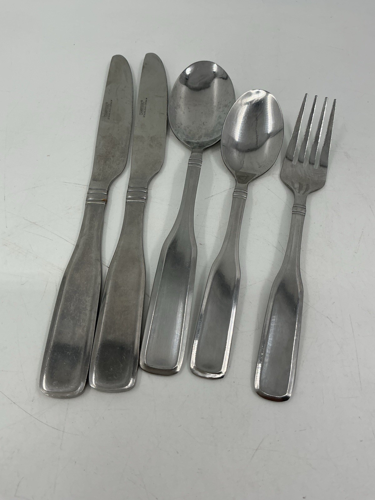 NINA Stainless Flatware by Cambridge Silver Lot 5 Pcs Spoon Fork Knives ... - $9.89