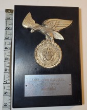 LCDR Commissioning Plaque with U.S. Navy USN Emblem &amp; Eagle 6x9 inch 1967 - £38.72 GBP