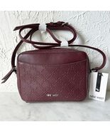 Nine West Calandra Mini Crossbody Bag Merlot Embossed Logo Faux Leather NWT - $52.91 CAD