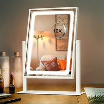 Ibrightso Lighted Hollywood Vanity Mirror, Touch Dimmable 3 Color, White). - £31.96 GBP