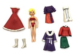 Polly Pocket Doll 2005 Snow Cool Snowman Styles Doll Incomplete with Extras - $11.95