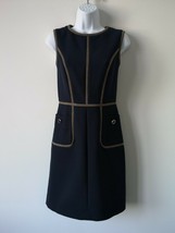 Nwt Tory Burch Navy Blue Wool Blend Sleeveless Flora Dress 2 - £139.23 GBP