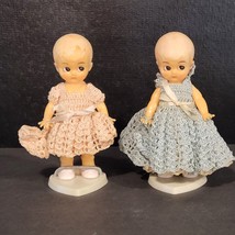 Vintage Sleepy Eye Celluloid Dolls on Stands USA - £15.77 GBP