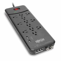 Tripp Lite TLP128TTUSBB 12 Outlet Surge Protector Power Strip, 2 USB Charging Po - £46.59 GBP