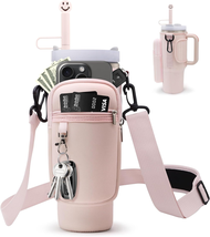 Water Bottle Carrier Bag for Stanley 40Oz Tumbler with Phone Pocket, Water Bottl - £27.66 GBP