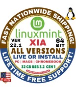 MINT LINUX OS 22.1 XIA CINNAMON XFCE MATE LMDE6 64BIT USB,DVD LIVE, FULL... - $149.46 MXN+
