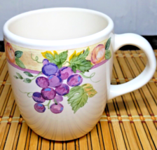 Pfaltzgraff Ceramic Grapes Fruit Floral Coffee Tea Mug Cup Vintage Made In USA - £9.82 GBP