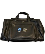 athens 2004 olympics visa black leather duffle bag by Leeds RARE EUC - $65.55