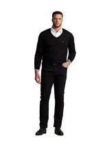 Ralph Lauren polo black vneck pullover long sleeve lambswool black blue ... - £25.96 GBP