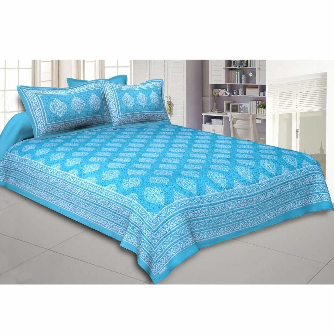 Rastogi Handicrafts Double Bedsheet Queen Size Tapestry Printed with 2 P... - $21.55