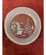 Gorgeous Vintage WALTHER GLAS Platter Christmas Tree Frosted Glass Germa... - $19.80