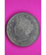 High Grade 1883 No Cents V Liberty Nickel Guaranteed Authentic Genuine C... - $54.69 CAD