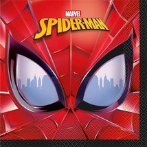 Marvel Spider-Man Lunch Napkins Spiderman Birthday Party Supplies 16 Ct - £3.11 GBP