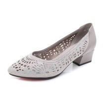 New Summer Fashion Pumps Cut-outs Women Crystal Casual Ladies Shoes High Heels T - £64.46 GBP