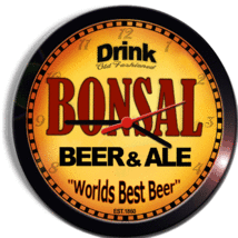 BONSAL BEER and ALE BREWERY CERVEZA WALL CLOCK - $29.99