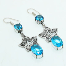 London Blue Topaz Handmade Fashion Ethnic Gifted Earrings Jewelry 2.50" SA 2755 - £3.98 GBP