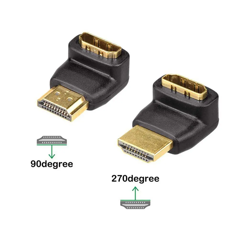 House Home HDMI-compatible Adapter 90 270 Degree Right Angle 4K HDMI-compatible  - £19.65 GBP