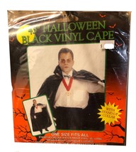 Halloween Black Vinyl Vampire Cape - £3.74 GBP