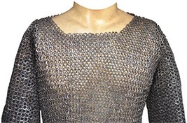 Large Chainmail Shirt Armor 9 MM Flat Riveted with Washer Medieval SCA A... - £204.64 GBP