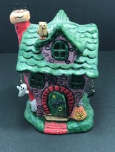 Halloween Whole Home Small Ghost Ceramic Tealight Haunted House Ghost Pu... - $24.74