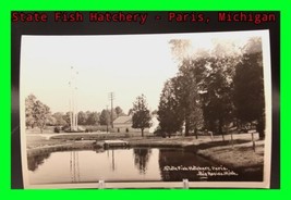 RARE Vintage RPPC Postcard Photo Of - State Fish Hatchery In Paris, Michigan  - £7.73 GBP