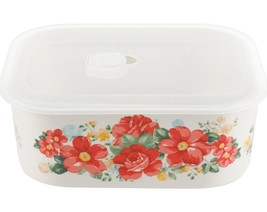 Pioneer Woman ~ Ceramic Food Storage Container ~ Vintage Floral Pattern ... - £23.84 GBP