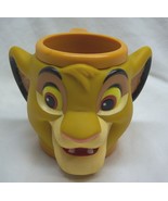 VINTAGE Applause Disney The Lion King SIMBA SHAPED MOLDED 3&quot; PLASTIC MUG... - $16.34
