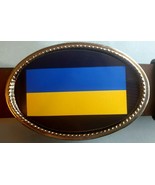UKRAINE Country Flag Epoxy Photo Buckle - NEW! - $24.24 CAD