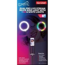 Supersonic SC-2710SR Double 8-inch Selfie Ring Light, 3 Color Lighting Modes, 32 - £54.30 GBP