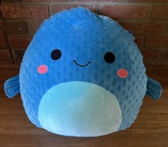Squishmallows 16&quot; Refalo the Blue Pufferfish Plush Toy - £13.19 GBP