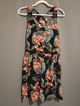 Levi&#39;s Chrissie Black Floral-Print Dress Size Large - $474.42 MXN